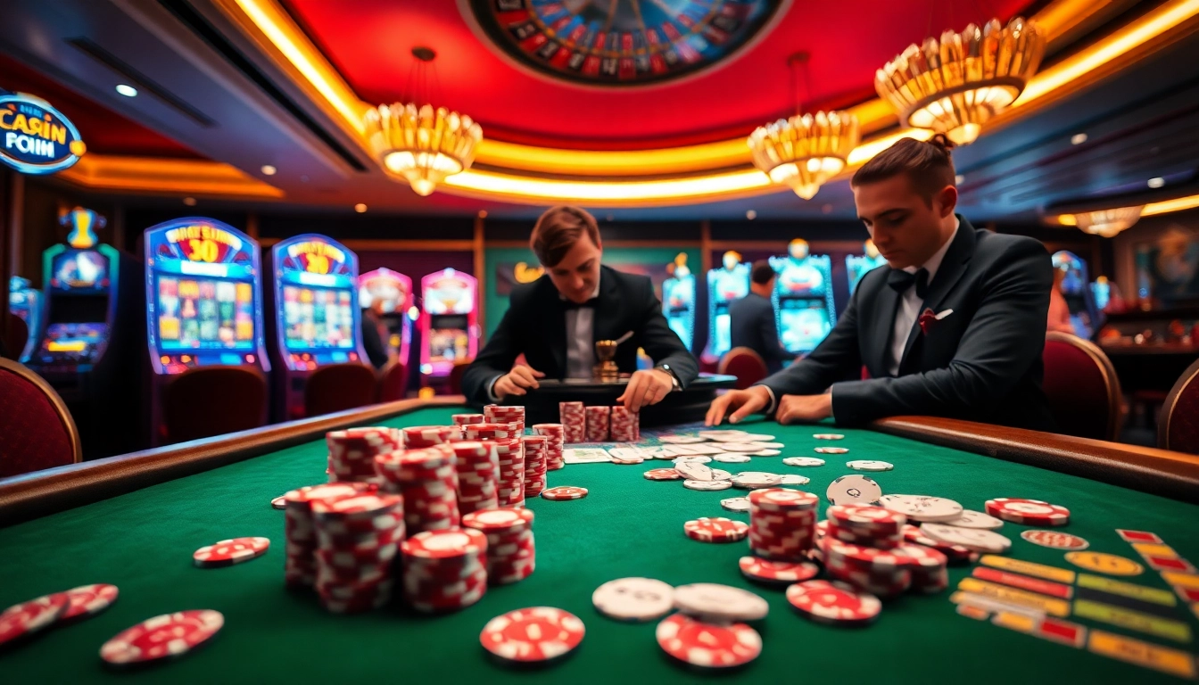 Experience the thrill of high-stakes gaming at 32WIN COM with dazzling poker chips and tables.