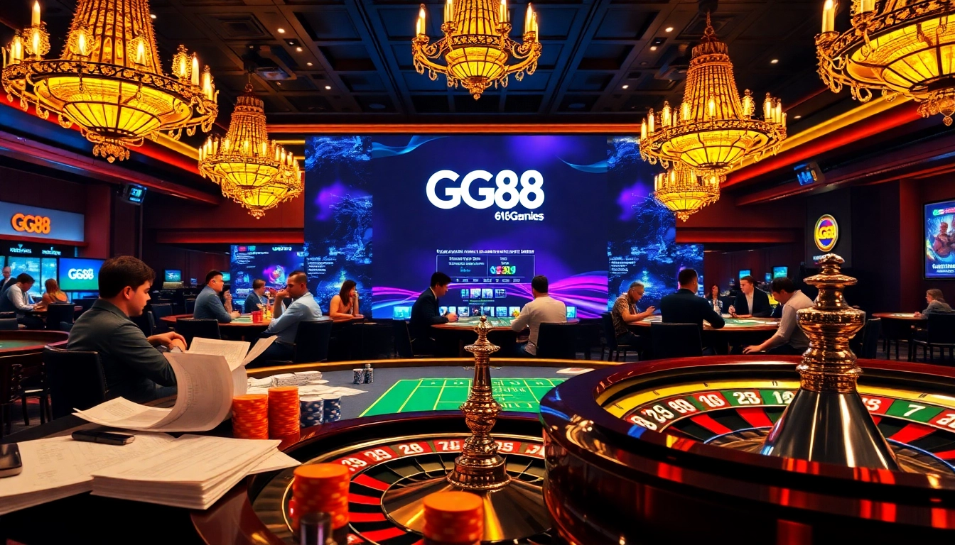 Experience exciting gaming at GG88 guru with vibrant poker chips and dynamic betting action.